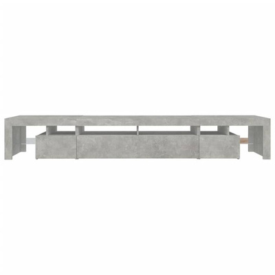 vidaXL Szafka pod TV z oświetleniem LED, szarość betonu, 260x36,5x40cm