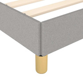 vidaXL Rama łóżka z zagłówkiem, jasnoszara, 100x200 cm, obity tkaniną model standard
