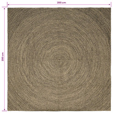 Dywany pokojowe Naturalny i czarny 200 x 200 cm Juta