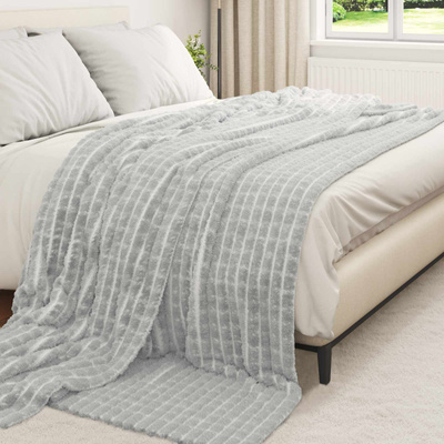 Koce narzutowe 6 pcs Szary 270 x 240 cm Polar