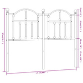 Metalowe wymienne wezgłowie, czarne, 120 cm