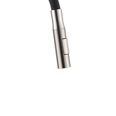 Bateria zlew. dalis z elastyczną 2f wylewką, inox / czarny BZ-64-043-L Invena
