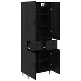 Highboard 2 szt. Czarny dąb 69,5 x 34 x 180 cm