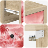 Ścienny stolik nocny AACHEN dąb Sonoma 36 x 33 x 25 cm