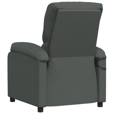vidaXL Elektryczny fotel masujący, ciemnoszary, tkanina