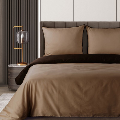 Pościel Lunara jasnobrązowa 140x200