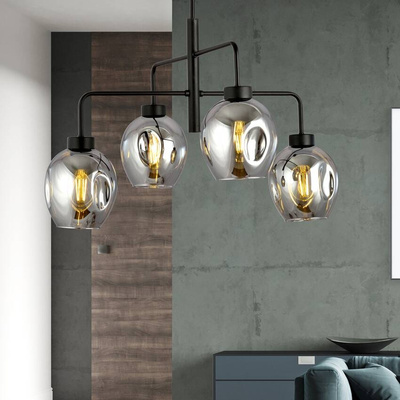 Lampa wisząca LUKKA 4 BLACK/GRAFIT