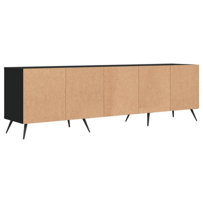 vidaXL Szafka pod TV, czarna, 150x30x44,5 cm, materiał drewnopochodny