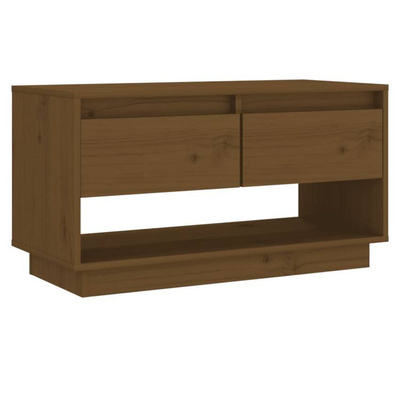 vidaXL Szafka pod TV, miodowy brąz, 74x34x40 cm, lite drewno sosnowe