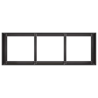 Doniczka Czarna 120x40x40 cm Stal walcowana na zimno