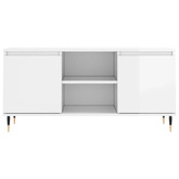 vidaXL Szafka pod TV, biała, wysoki połysk, 104x35x50 cm