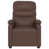 vidaXL Fotel masujący, brązowy, sztuczna skóra