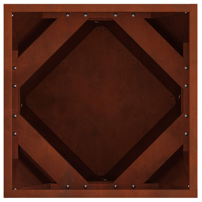 Donica 2 pcs Rdzawy 40 x 40 x 40 cm
