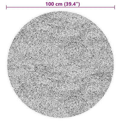 vidaXL Dywan HUARTE z krótkim włosiem, czarny, Ø 100 cm