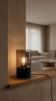 Minimalistyczna lampa stołowa w kolorze czarnym K-6050 z serii DEX