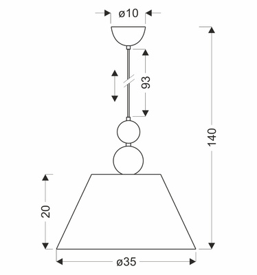 Lampa wisząca ARAL chromowa E27 1x60W z czarnym abażurem nowoczesna do salonu sypialni kuchni jadalni eleganckie oświetlenie sufitowe
