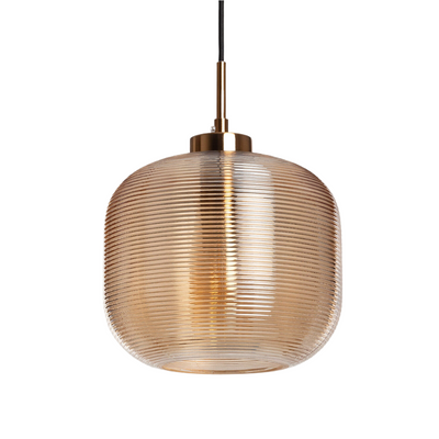 Lampa wisząca szklana bursztynowa E27 Abruzzo Bonzo