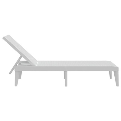 vidaXL Leżak, biały, 186x60x29 cm, PP