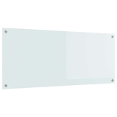 Panel kuchenny Biały 120 x 50 cm szkło hartowane