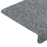 Maty na schody samoprzylepne 5 szt. 65x21x4 cm Jasnoszary prostokątny brzeg