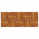 Płytka Tarasowa 10 pcs Brązowy 30 x 30 cm Drewno Akacjowe