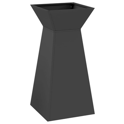 Donica słupowa 2 pcs Czarny 35 x 35 x 73 cm