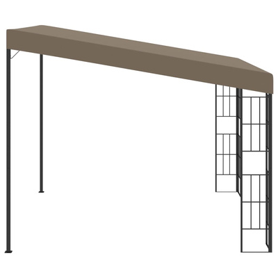 vidaXL Altana przyścienna, 3 x 3 m, taupe, tkanina