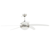vidaXL Wentylator sufitowy z lampą, 128 cm, biały