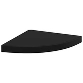 vidaXL Narożne półki ścienne, 2 szt., czarne, 35x35x3,8 cm, MDF