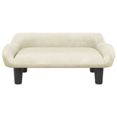 vidaXL Legowisko dla psa, kremowe, 70x40x24 cm, aksamitne