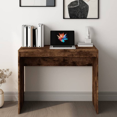 vidaXL Biurko, przydymiony dąb, 90x40x72 cm, materiał drewnopochodny