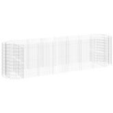 vidaXL Podwyższona donica gabionowa galwanizowane żelazo 400x100x100cm