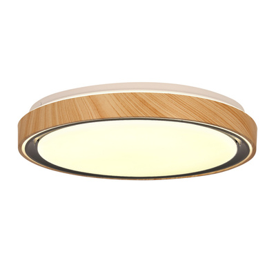 Aflo lampa sufitowa plafon drewn+czarny 24W LED 3000/4000/6000K 38cm klosz biały