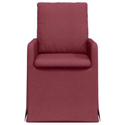 Krzesła jadalne 2 szt. tkanina czerwone wino 57 x 67 x 98 cm