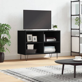Szafka pod TV, czarna, 69,5x30x50 cm, materiał drewnopochodny vidaXL