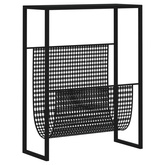 Stojak na gazety, czarny, 35x15x45 cm, stal