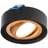 Punktowa oprawa sufitowa wpuszczana SKAND MINI 1 Black Gold IP20 okrągła biała EDO777547 EDO Solutions