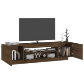 vidaXL Szafka pod TV z oświetleniem LED, brązowy dąb, 160x35x40 cm