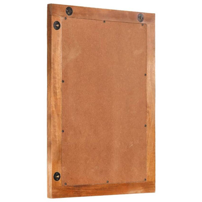 vidaXL Lustro łazienkowe, 50x70x3 cm, lite drewno mango i szkło