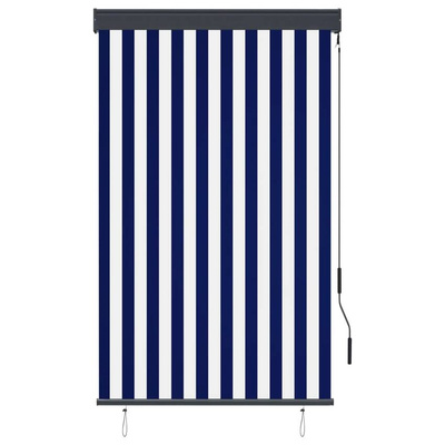 vidaXL Roleta zewnętrzna, 100x250 cm, niebiesko-biała