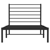 Metalowa rama łóżka z wezgłowiem, czarna, 80x200 cm model standard