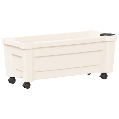 Donica Calypso z kółkami Biały 79 x 35 x 33 cm PP