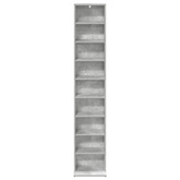 Kabinet na płyty CD Betonowy szary 33 x 23,5 x 175 cm