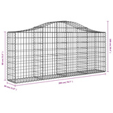 Kosze gabionowe, 30 szt, 200x30x80/100 cm, galwanizowane żelazo