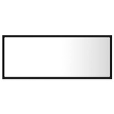 vidaXL Lustro łazienkowe z LED, czarne, 100x8,5x37 cm, akryl
