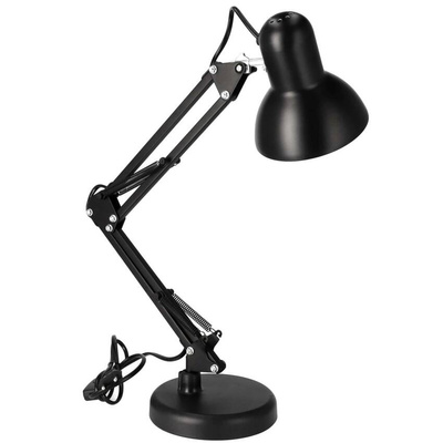 Lampka biurkowa kreślarska PIXI Black E27 zestaw czarny, podstawa i klips EDO777535 EDO Solutions
