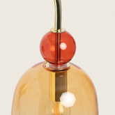 Kinkiet Szklany Bursztynowy E14 15cm Abruzzo Koloreno