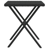 vidaXL Leżaki ze stolikiem, 2 szt., czarne, polirattan model standard