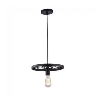 Lampa sufitowa E27 czarna koło