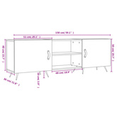 vidaXL Szafka pod TV, szarość betonu, 150x30x50 cm wariant 6